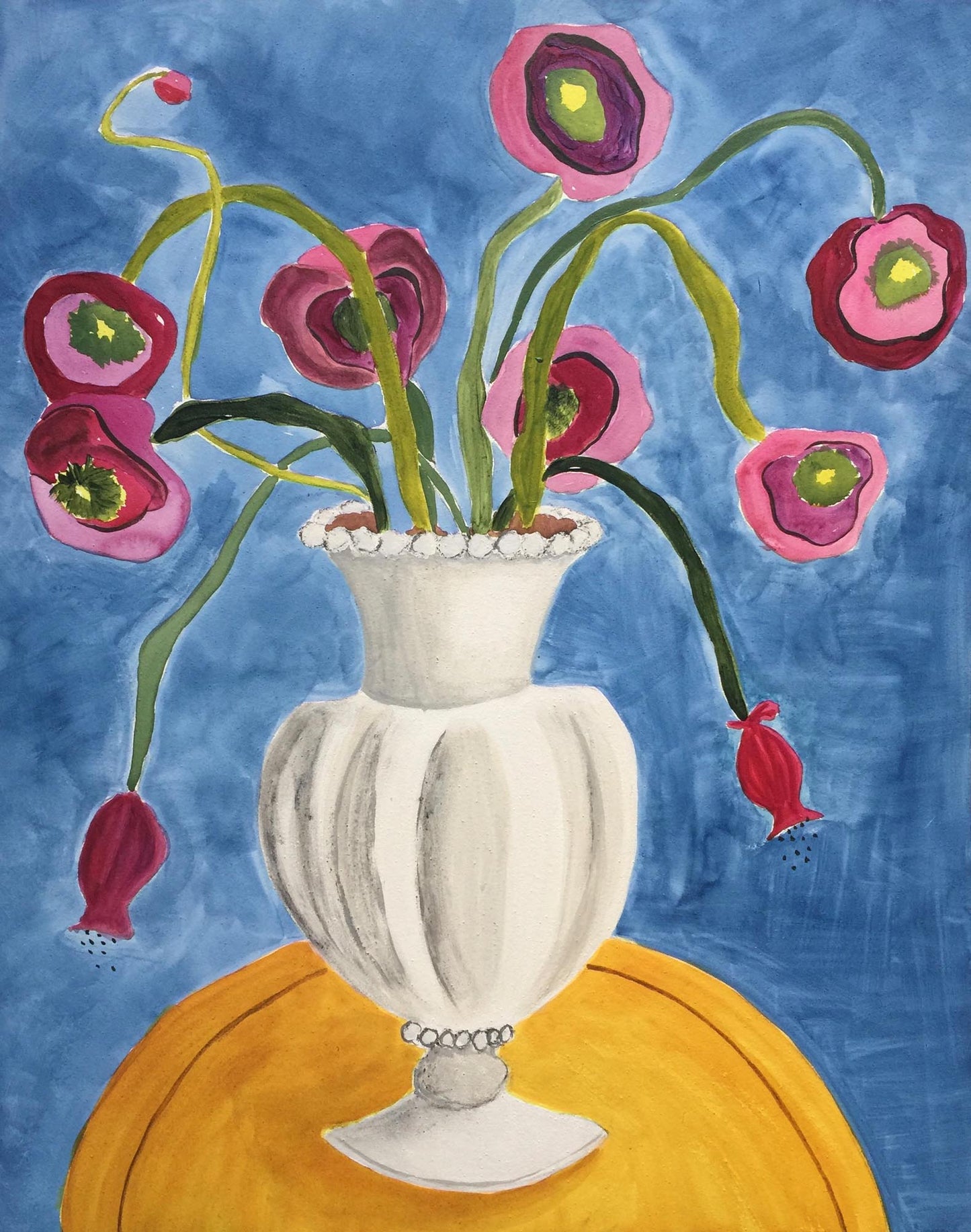 Fleurs in White Vase II